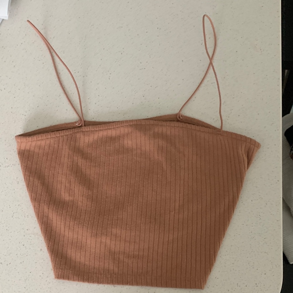 Forever 21 Ribbed Camisole in Tan